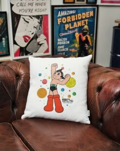 Astro Boy Planets Cushion -Threadheads Clothing Astro Boy Planets White Cushion Lifestyle