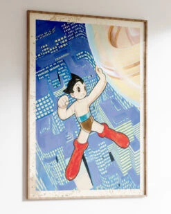 Astro Boy City Art Print -Threadheads Clothing AstroBoyCityCreamWallArtMockUp2