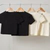 Baby Tee 4 Pack: Black, Natural