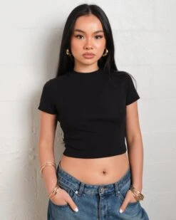 Baby Tee 2 Pack: Black -Threadheads Clothing BabyTeeBlankTemplate 6 3