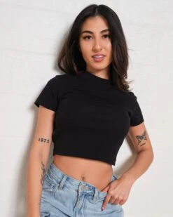 Baby Tee 4 Pack: Black, Natural -Threadheads Clothing BabyTeeBlankTemplate 9 1