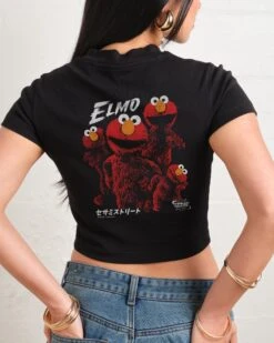 Sesame Street Tokyo Elmo Front And Back Baby Tee