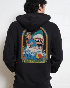 Stay Positive Front And Back Hoodie -Threadheads Clothing Black Back 1 48426bad 217e 4c24 a31e dfb976369f61