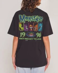 Looney Tunes Monstars '96 T-Shirt -Threadheads Clothing Black Close Up Back 1 bf2a3688 c64a 4a58 ad16 f7e3126924f4