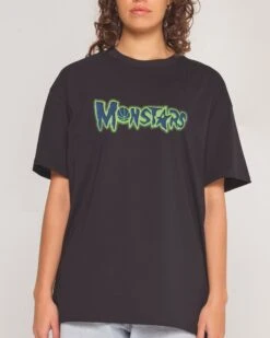 Looney Tunes Monstars '96 T-Shirt -Threadheads Clothing Black Close Up Front 1 85caf04a 7c84 4f6c 9b7d f3d4d92168d3