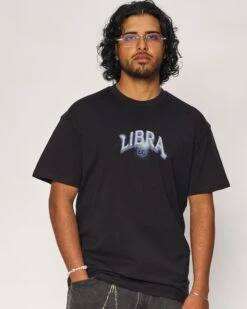 The Libra T-Shirt 9 The Libra T-Shirt -Threadheads Clothing Black Close Up Front 1 bc9db917 2407 479d 9a6e 881774da2ad5