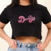 Daddy Crop Tee -Threadheads Clothing Black CropTeeFront c383c6a1 24c3 48b6 9543 20a15e8cfb74