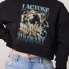Lactose Tolerant Crop Jumper -Threadheads Clothing Black Crop Sweater Front 483e3995 f72d 4878 b819 a8cab92c7c64