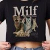 Man I Love Felines Crop Tee