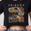 Friends Vintage Crop Tee -Threadheads Clothing Black Crop Tee Front 87934ae8 8614 41f2 a4a7 9f6a3e0a05cf