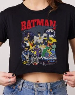 DC Batman Animated Vintage Crop Tee