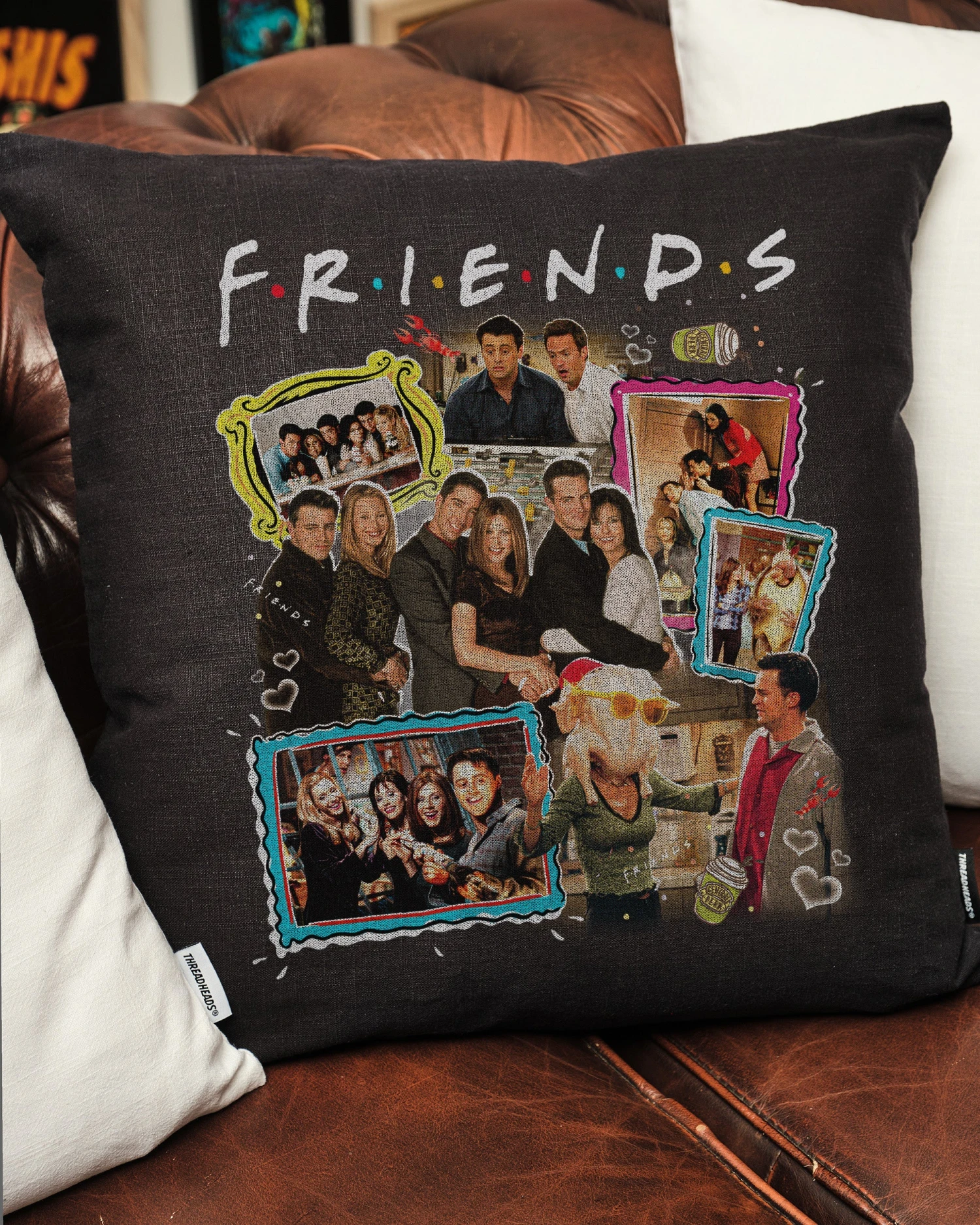 Friends Vintage Cushion 4 Friends Vintage Cushion - Image 2