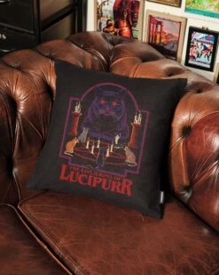 The Conjuring Of Lucipurr Cushion -Threadheads Clothing Black Ecom bec2599e 8bb2 49a2 8d5a d5fa77c3a353