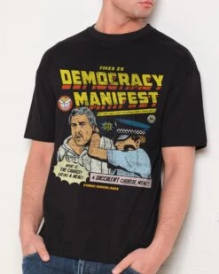 This Is Democracy Manifest T-Shirt -Threadheads Clothing Black Front 1 a35eadb3 089f 416a b110 b0f5a9832322