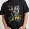 Kitty Kong T-Shirt -Threadheads Clothing Black Front 1 a9b836cc bba4 4395 bcc8 c668790ab0c9