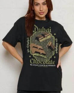 Dubai Choccy T-Shirt -Threadheads Clothing Black Front 1 eb6d8a2d 8c57 4a41 bbbe 095d33c9bf84