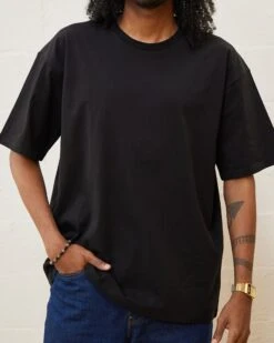 Classic Tee 5-Pack: Black, Brown, Charcoal, Navy, White -Threadheads Clothing Black Front 3 4d3633a8 e4f2 492f ba5d d936a8f488cf