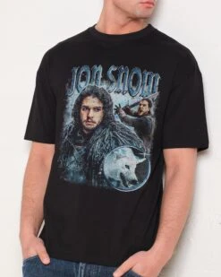 Game Of Thrones Vintage Jon Snow T-Shirt -Threadheads Clothing Black Front 2eb1fa7b f038 4e87 8f8d a81d4c6ccad7