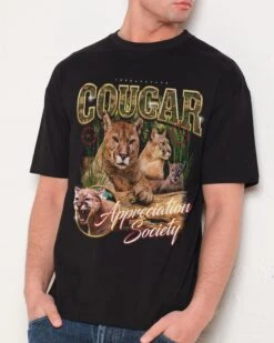 Cougar Appreciation Society T-Shirt -Threadheads Clothing Black Front 3ad525d0 31b5 41bb 91cf 0b8c39b7f393