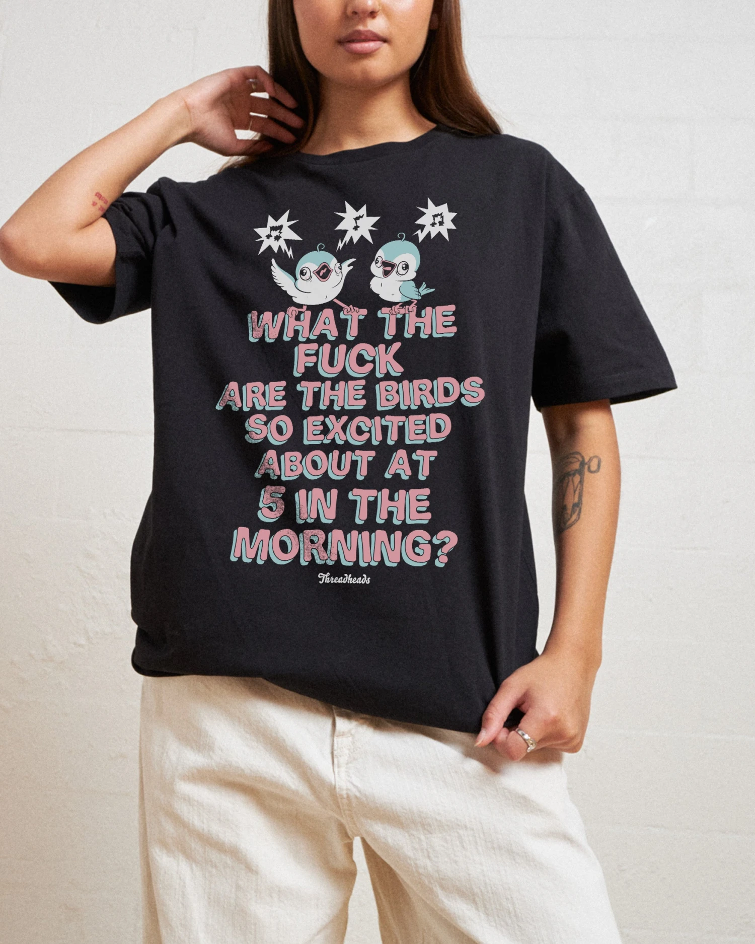 Excited Birds T-Shirt 4 Excited Birds T-Shirt - Image 2