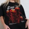 Sesame Street Tokyo Elmo T-Shirt -Threadheads Clothing Black Front aaa1c842 9571 4edc b670 7173187f69df
