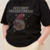 Meowy Christmas T-Shirt -Threadheads Clothing Black Front ad5863a6 600b 414f b3b0 36a5906e2f6a