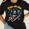 Sleigh All Day T-Shirt -Threadheads Clothing Black Front d10369b4 8dd3 427d 843c 79226aca7636