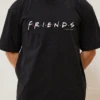 Friends Logo T-Shirt -Threadheads Clothing Black Front f583e1e4 3aac 4014 8b95 0c277e7b9a05
