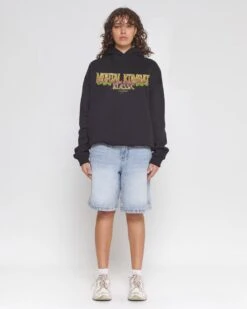 Mortal Kombat Klassic Logo Hoodie 9 Mortal Kombat Klassic Logo Hoodie -Threadheads Clothing Black Full Body Hoodie Front cb35b1ed 6016 4b19 bee5 9f401dee203a
