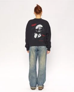 Infectious Smurf #1 Sweatshirt -Threadheads Clothing Black Full Body Jumper Back 4114f8a9 754b 405a 8deb c4409df6abe9