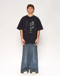 DC Joker Big Face Oversized Tee -Threadheads Clothing Black Full Body Oversized Front 10362a11 59d6 4af3 8faf cbb394a1fdd1