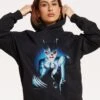 DC Catwoman Hoodie 2 DC Catwoman Hoodie -Threadheads Clothing Black Hoodie Close Up Front 1