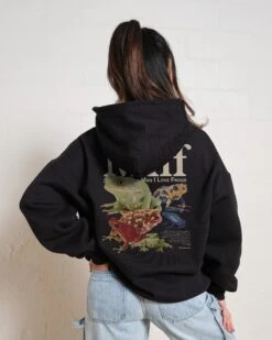 Man I Love Frogs Front And Back Hoodie -Threadheads Clothing Black Hoodie Women Back 46ac3240 8ec8 46b9 8e02 66be8b160c24