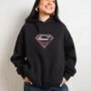 DC Superman Vintage Logo Hoodie -Threadheads Clothing Black Hoodie Women Front 17a52547 b644 4a22 aa3b f88529a1e2cd