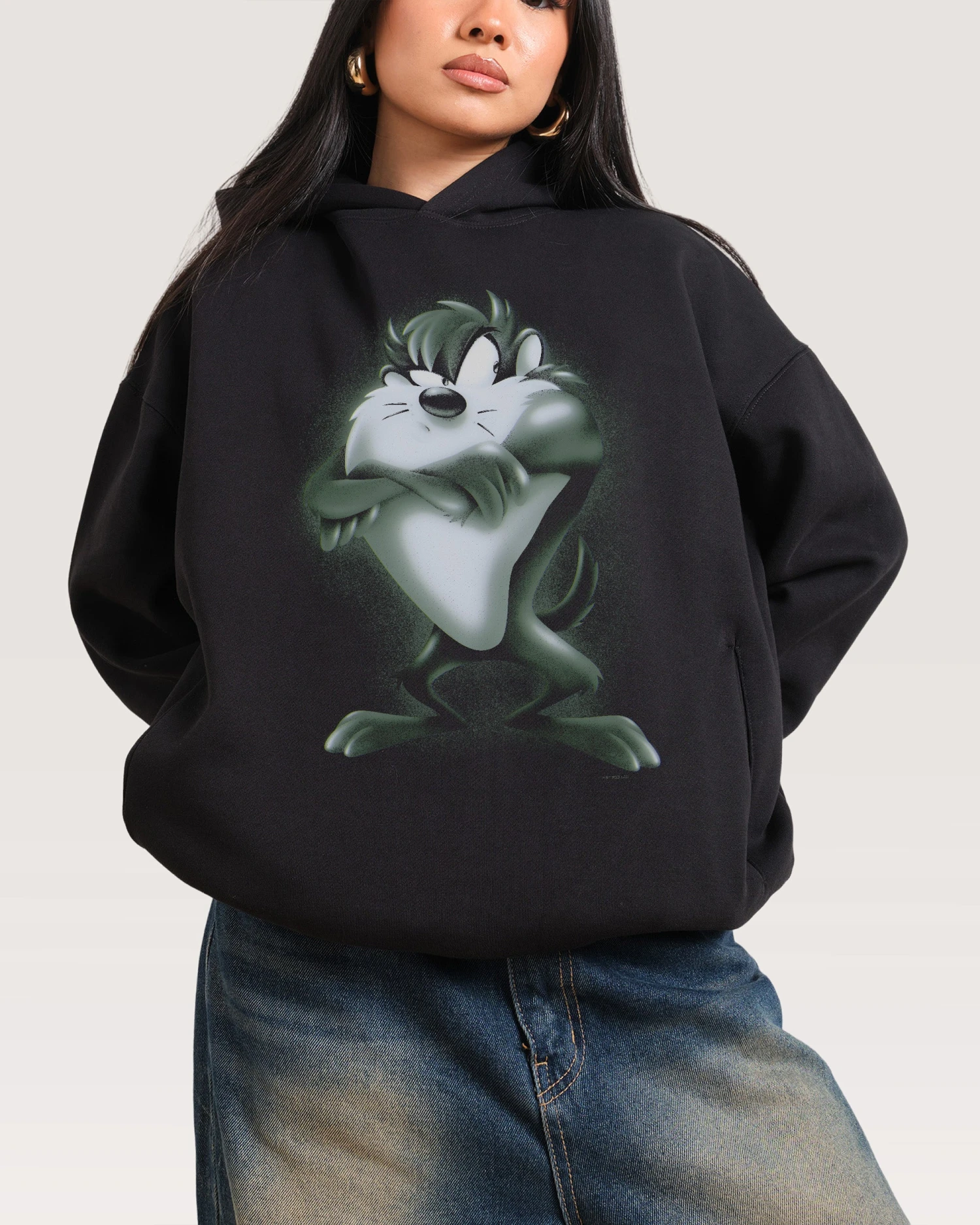 Looney Tunes Taz Vintage Hoodie 3 Looney Tunes Taz Vintage Hoodie