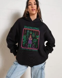 Hanging With All My Friends Hoodie -Threadheads Clothing Black Hoodie Women Front 86524d95 e5e0 4525 aff5 6bc1a16d4984