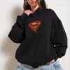 DC Superman Classic Logo Hoodie -Threadheads Clothing Black Hoodie Women Front 96c28143 1940 450d 906d 66a9afc940a3