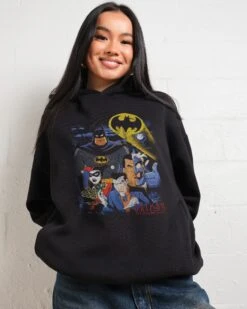 DC Batman The Animated Series Hoodie -Threadheads Clothing Black Hoodie Women Front c7f6000c a2cc 44e8 868d b308c5a40ff5