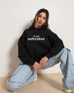I Eat Asbestos Hoodie -Threadheads Clothing Black Hoodie Women Front ead62817 1b82 47b7 a212 af2cb92e13fe