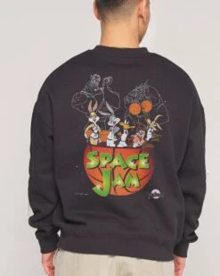 Looney Tunes Space Jam Stars Sweatshirt -Threadheads Clothing Black Jumper Close Up Back 1 a78cff1a 8132 4523 ac74 e57f65e4d788