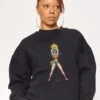 DC Wonder Woman Power Surge Sweatshirt -Threadheads Clothing Black Jumper Close Up Front 4770297f 92a2 4655 85d6 87c48effb833