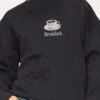 Breakfast Coffee Sweatshirt -Threadheads Clothing Black Jumper Front 1
