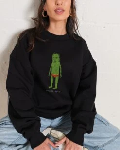 Picolas Cage Sweatshirt -Threadheads Clothing Black Jumper Women Front 128c7423 5fbd 4cd3 808d 9c5c06cc79b3
