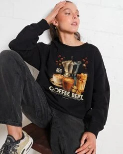 Coffee Dept Sweatshirt -Threadheads Clothing Black Jumper Women Front 55a00ed2 b8bc 4565 93db 656cc6db9ce7