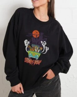Scooby-Doo Sweatshirt -Threadheads Clothing Black Jumper Women Front 64d372cd 4780 45ef 9f27 056dcaaab76d