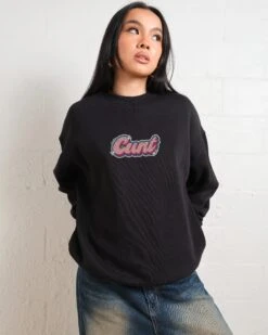 Cunt Sweatshirt -Threadheads Clothing Black Jumper Women Front 88dee8eb b47e 4bf1 91cc ecf0d0de4080