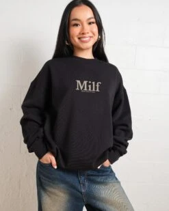 Man I Love Frogs Front And Back Sweatshirt -Threadheads Clothing Black Jumper Women Front 914f4158 9496 4867 8000 ecbacd381bdd