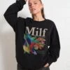 Man I Love Fish Sweatshirt -Threadheads Clothing Black Jumper Women Front b231222b 669f 43a6 a0a7 fac822e414c3