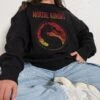 Mortal Kombat Logo Sweatshirt -Threadheads Clothing Black Jumper Women Front e6adf2e6 256a 4b8f 863f 0e59118d163b