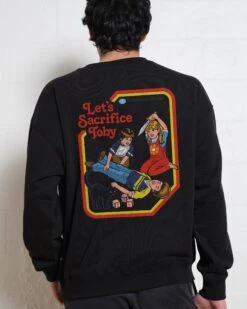 Let's Sacrifice Toby Front And Back Sweatshirt -Threadheads Clothing Black Men Hoodie Back